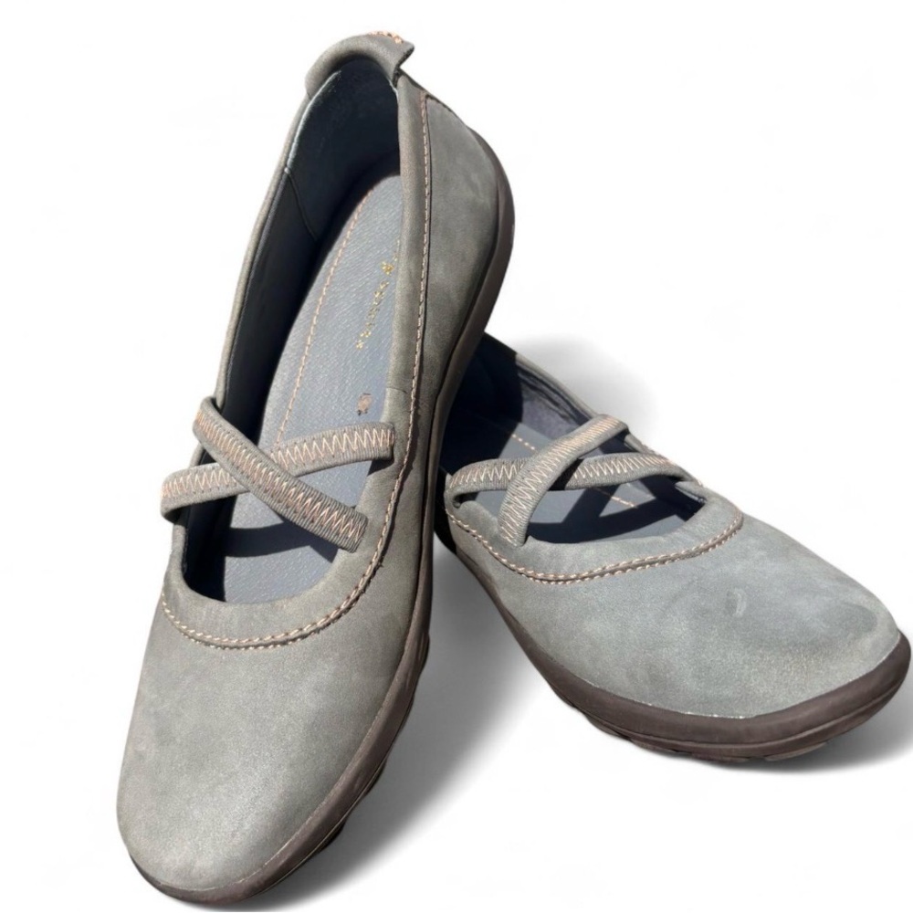 Easy Spirit Women's Mary Jane Flats w Criss Cross Adjustable Strap